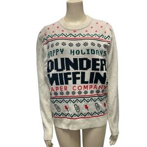 The Office Dunder‎ Mifflin Ugly Christmas Sweater Paper Company 
Small